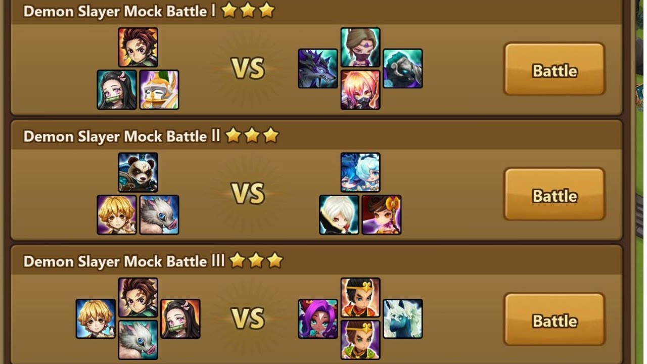NEW Demon Slayer Collab Mock Battle 3 STAR CLEAR! (Summoners War)