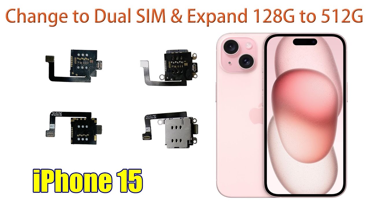 iPhone 15 - Converting eSIM to Dual SIM & Expand 128G to 512G 