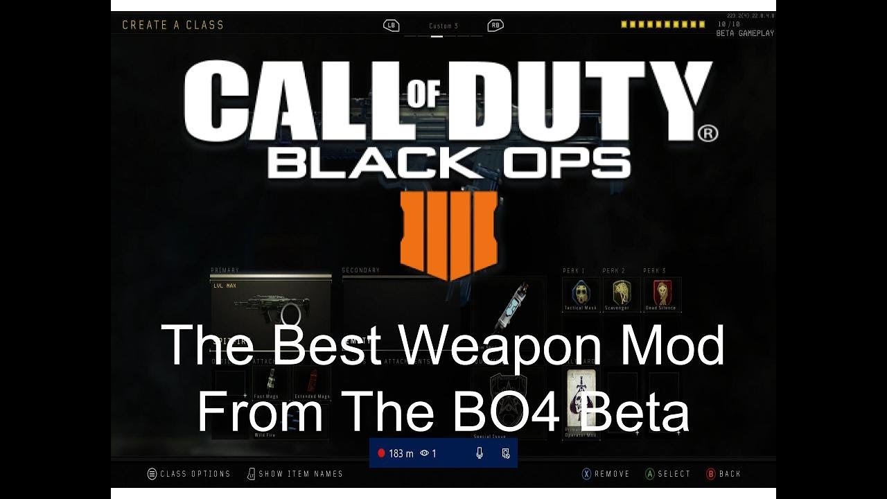 The Best Weapon Mod From The BO4 Beta