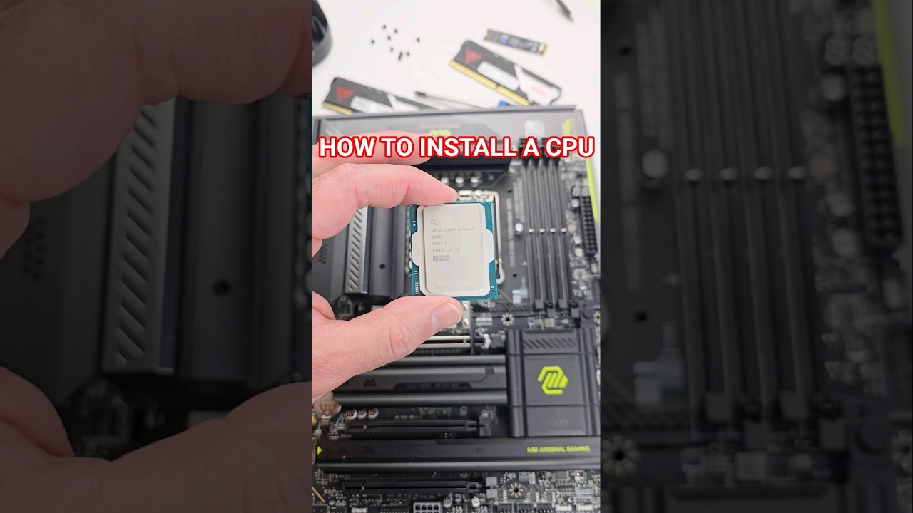 How to install a cpu. Intel Core Ultra 265K and MSI Z890 Tomahawk. #pc #pcbuild #intel
