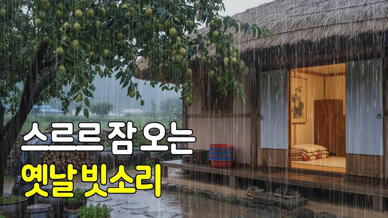 스르르 잠 오는 옛날 빗소리 | 지친 하루 편안한 수면을 위한 백색소음 ASMR