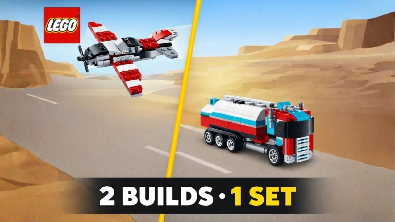 LEGO Creator 3 in 1 ✈️🚛 Airplane & Gas Tanker Build | Relaxing No Talking