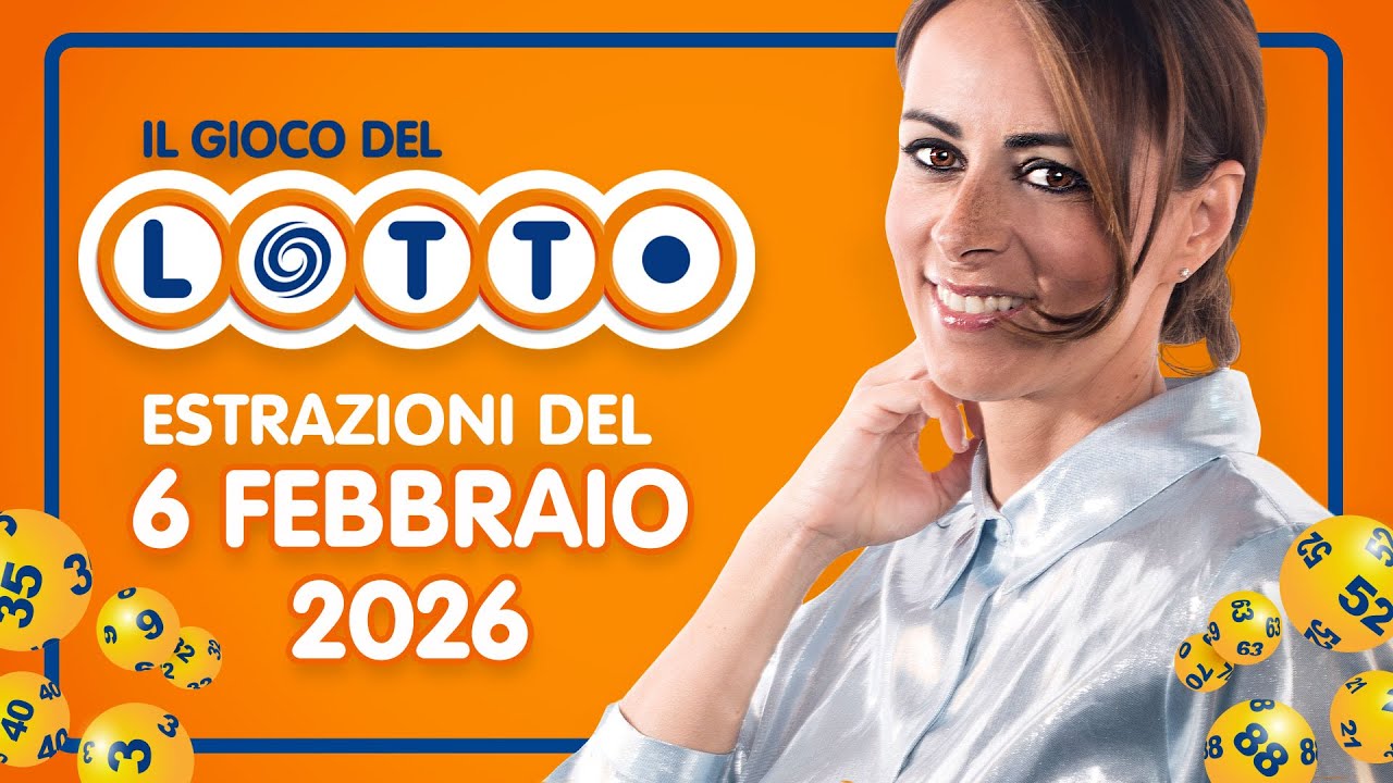 Estrazione in diretta del Gioco del Lotto e del Simbolotto di venerd&igrave; 6 Febbraio 2026
