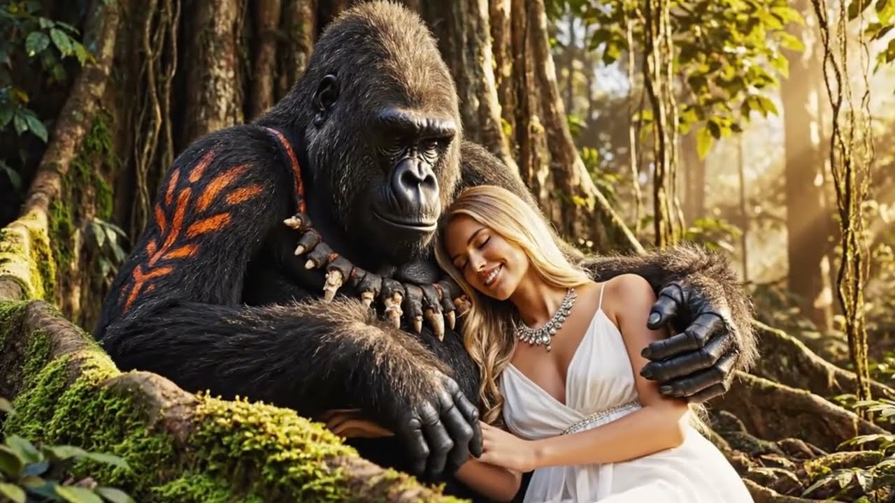Life 4.5 Million Years Ago: KingKong and Beauty Survived War the Dawn In The Deep Forest