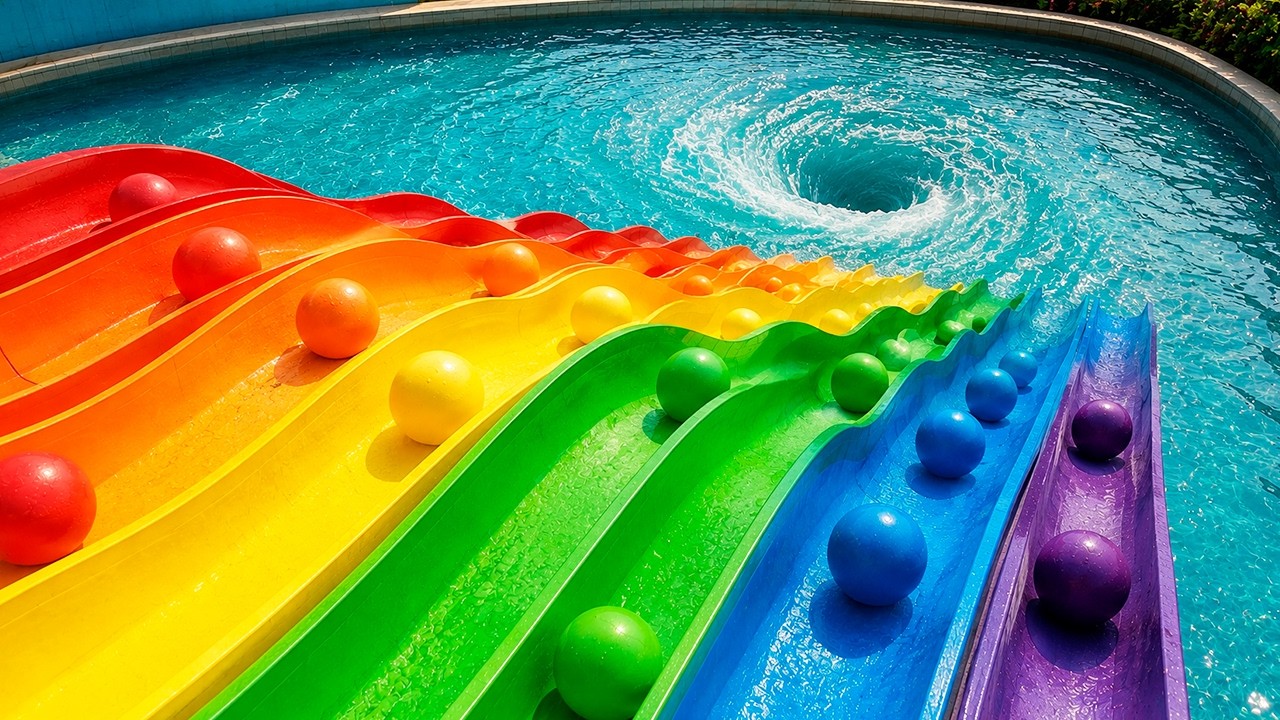 Marble Run Race ASMR 1000 Marbles Rain Gutter VS Mega Whirlpool ASMR Amakandu