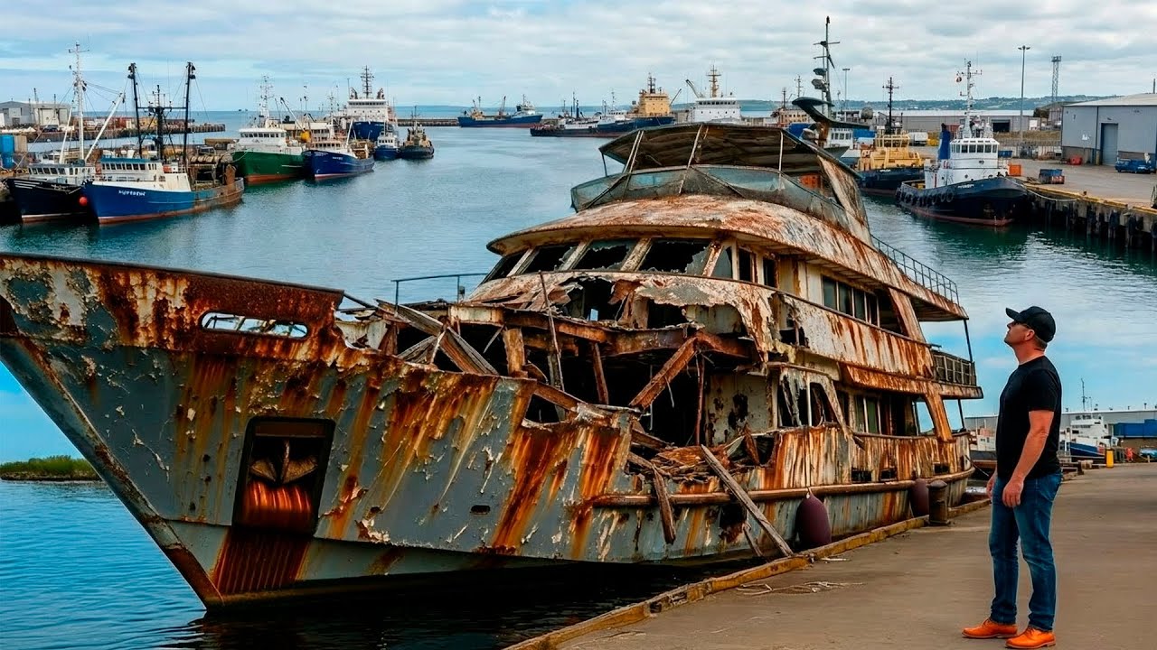 Bought $109,000 Rotten Yacht, Restored Into $5M Superyacht - Making Money Is Easy