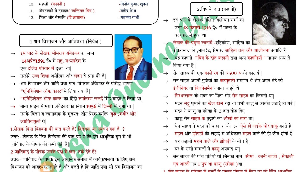 Full hindi notes kahani ka notes || full objective and subjective notes #sanjaysir #princesir #disha