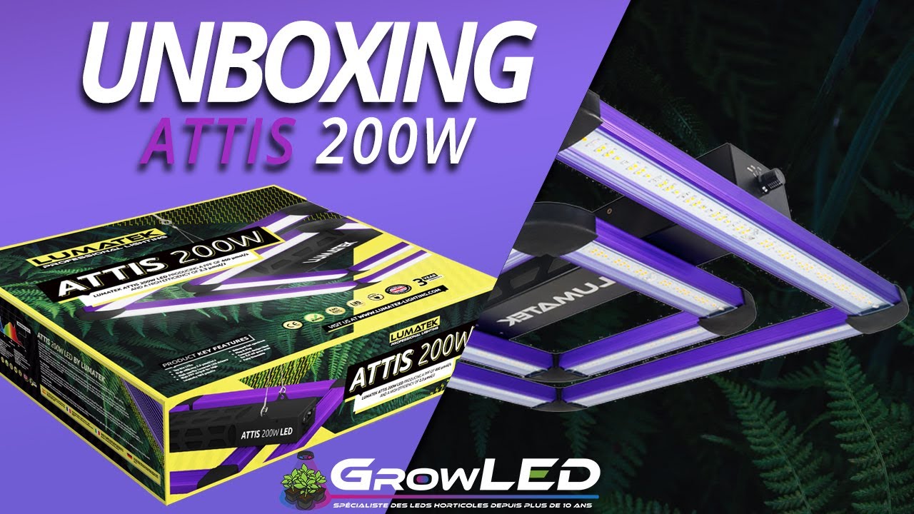 Lumatek ATTIS 200W - Unboxing this LED Grow Light for indoor growers - GrowLEDEUROPE