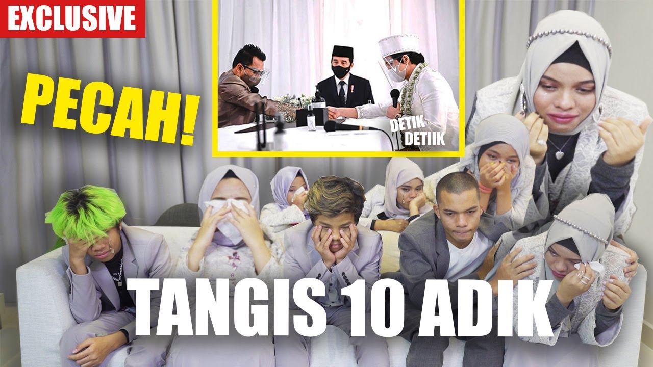 PECAH TANGIS ADIK- ADIK  MELEPAS ATTA HALILINTAR SAAT AKAD NIKAH TANPA KEHADIRAN KELUARGA TERCINTA