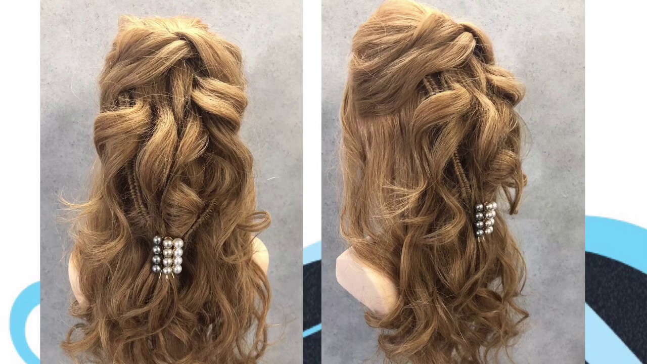 Infinity vlecht - opsteken en krullen kapsel, infinity braid - updo and curls hairstyle