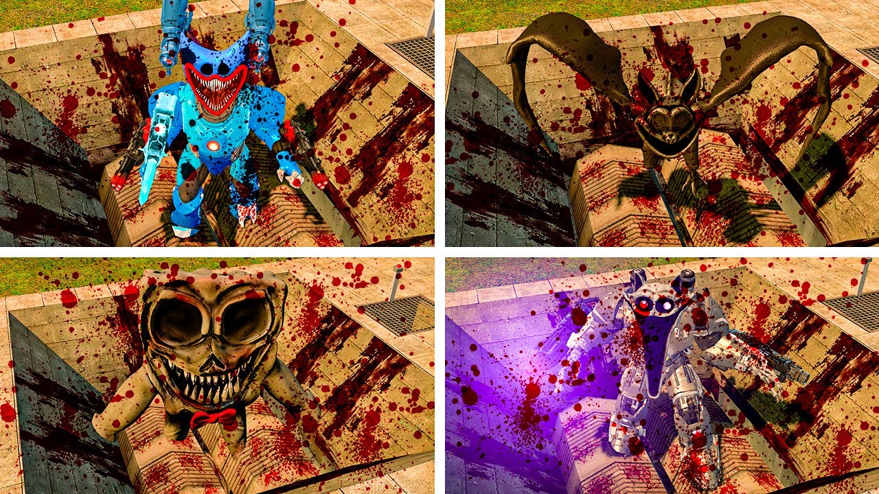 NEW MECHA TITAN HUGGY WUGGY AND NIGHTMARE CATNAP SMILING CRITTERS BANDIT BAT TORTURE(Garry's Mod)