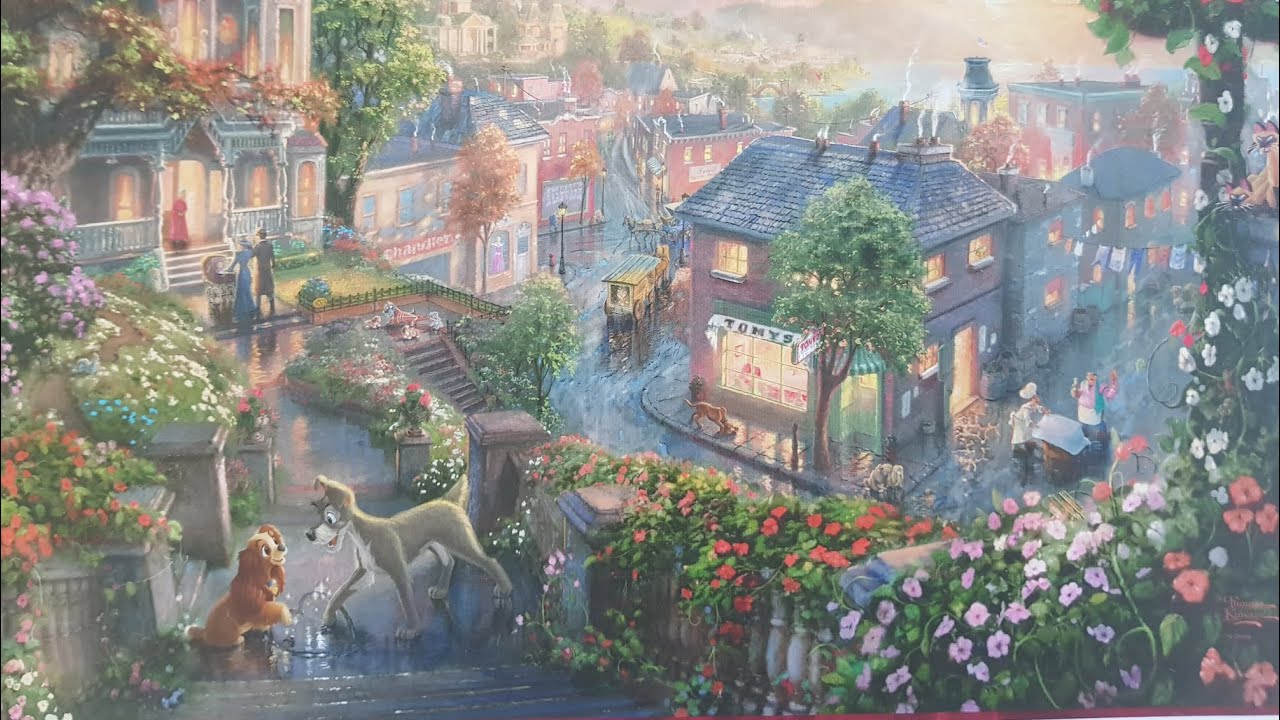 Thomas Kinkade 1000 Puzzle Lady and the Tramp