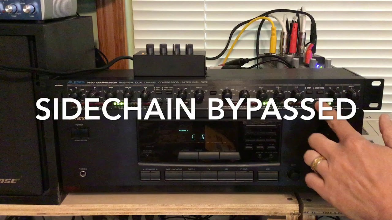 Adding sidechain compression to your dawless setup with the Alesis 3630, Roland SH-101 and TR-707