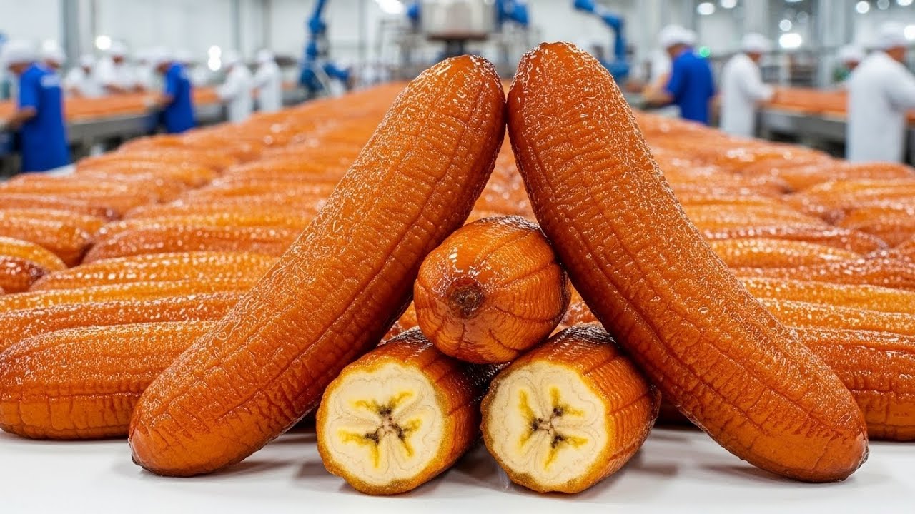 How Fresh Bananas Turn into Irresistible Dried Snacks on a Massive Factory Line