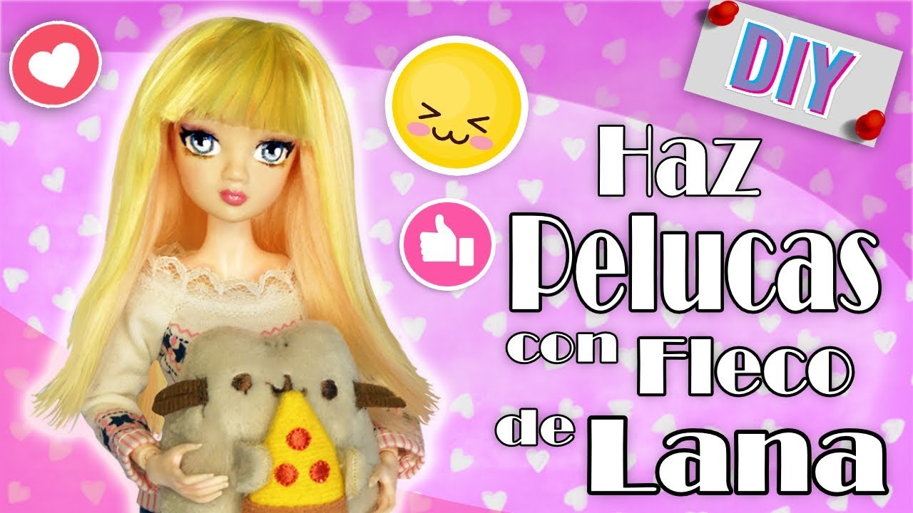 Haz PELUCAS con fleco para tus muñecas de LANA 🧶😍🥰👍