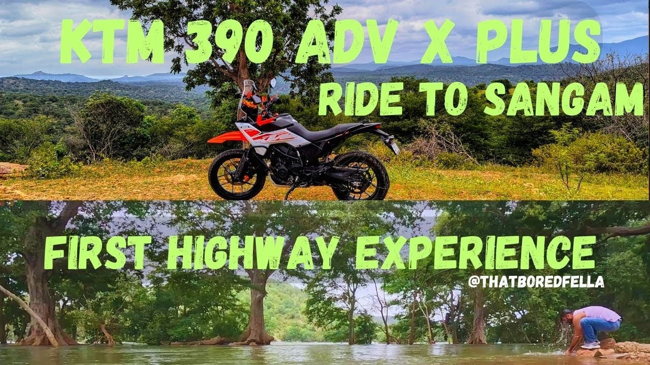 KTM 390 Adv X Plus Ride to Sangam | Mileage, Highway Test, break in period & Accident Encounter!