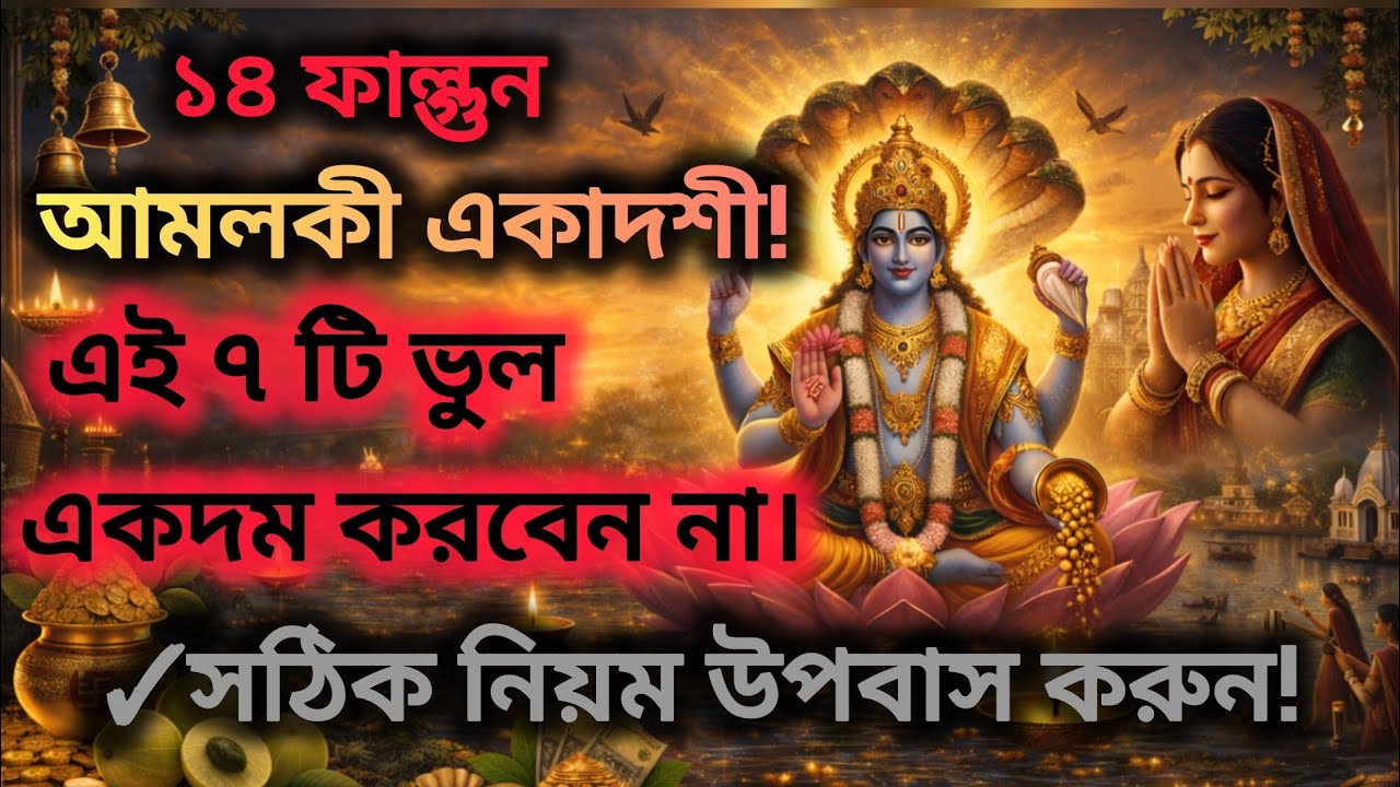 🕉️২৭ ফেব্রুয়ারি ২০২৬ আমলকি একাদশী 🙏 সঠিক উপবাস নিয়ম | এই ৭টি ভুল করলে ফল মিলবে না!📿🔱