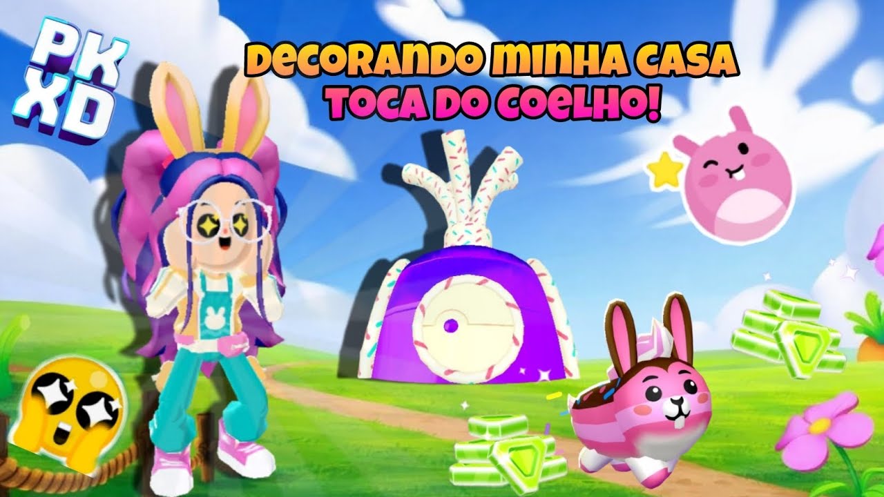 DECORANDO MINHA CASA TOCA DO COELHO! 🐰 + SURPRESA NO FINAL! 🤑 | PK XD
