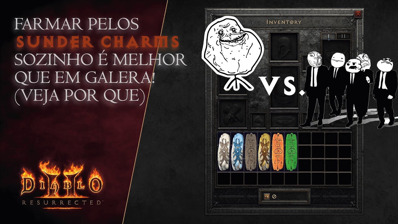 Farmar pelos Sunder Charms no Players 1 &eacute; melhor que no Players 8! Descubra por que. Diablo 2 D2R