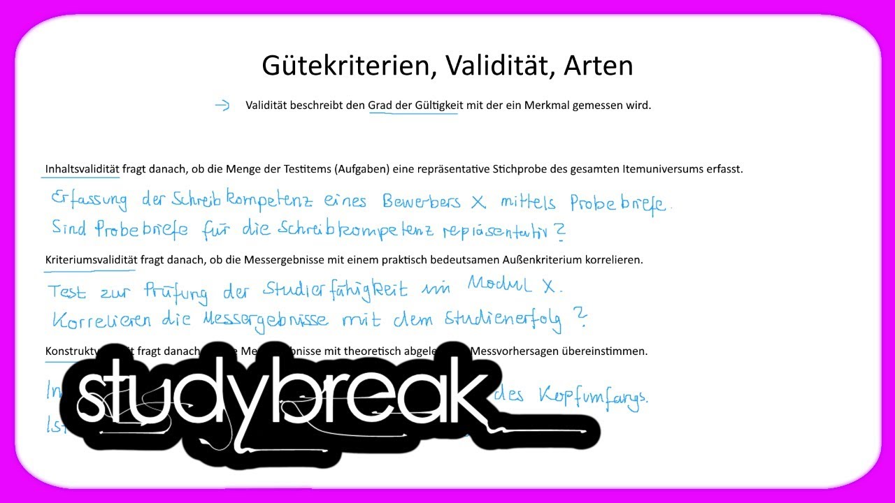 Gütekriterien, Validität, Arten der Validität | Diagnostik