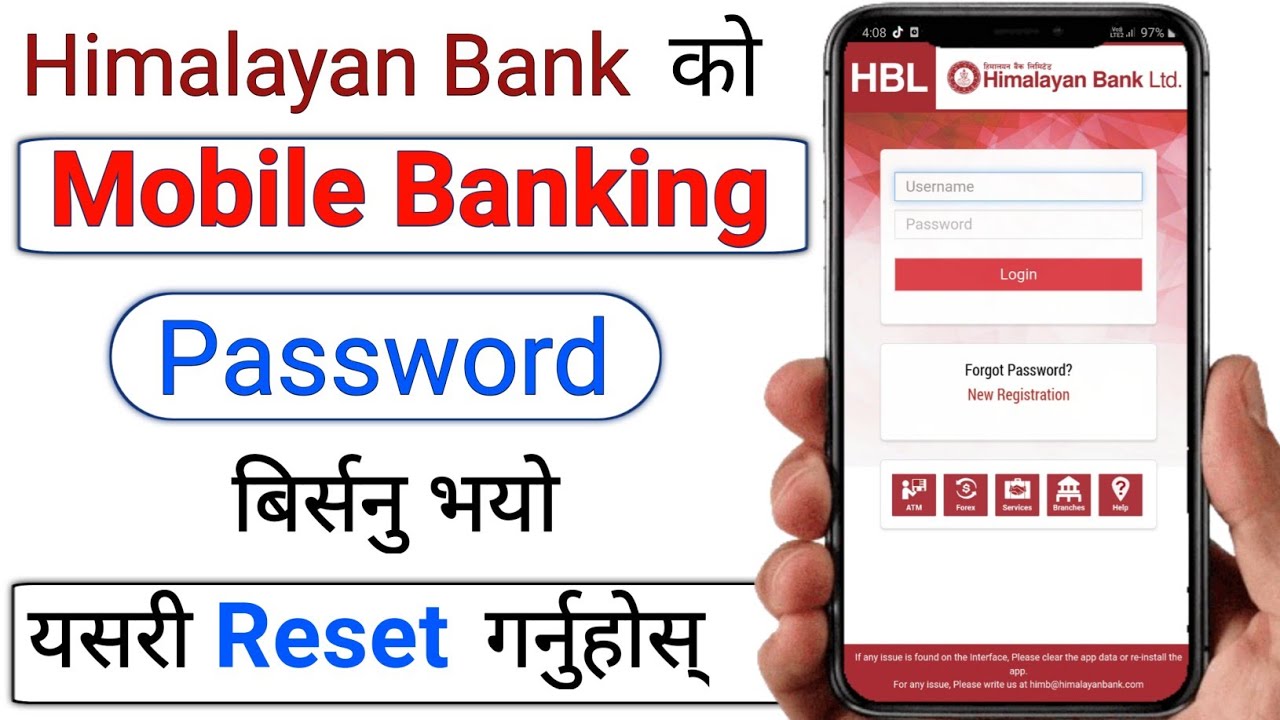How to reset himalayan bank mobile banking forgot password | reset Hi - Mb password.