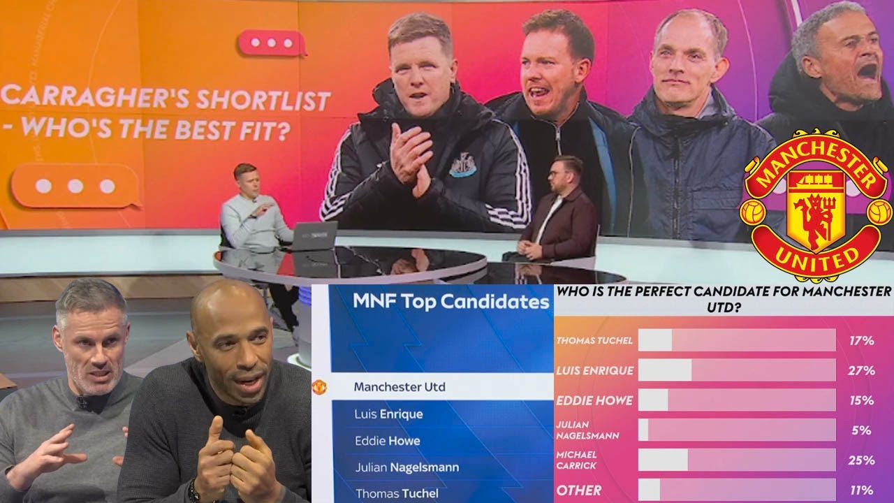 Who Should Be Next Manchester United Manager? Thierry Henry And Carragher's Top Four Candidates