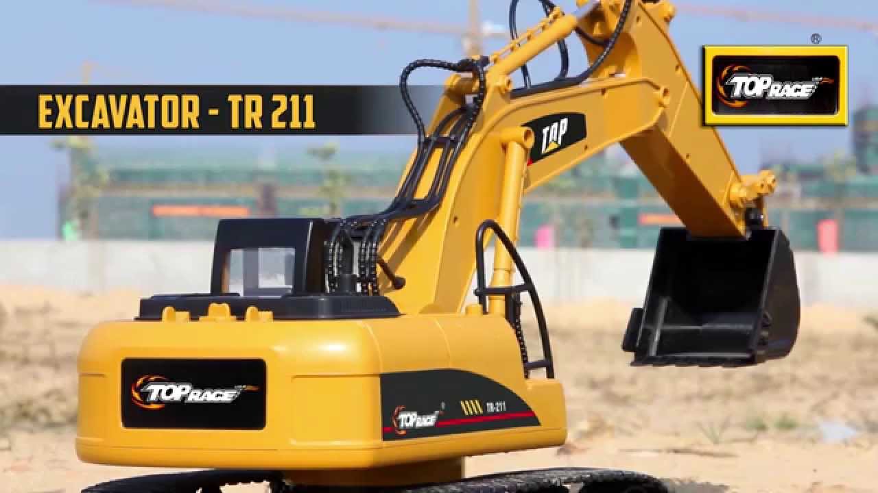 Top Race&reg; 15 Channel Full Functional Professional RC Excavator~Heavy Duty Metal~ (TR-211)