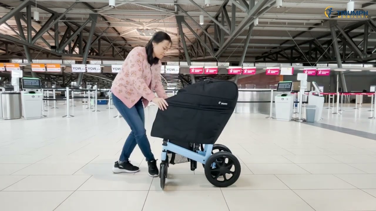 How to Put the Travel Cover on the Triumph Prestige 2-in-1 Rollator
