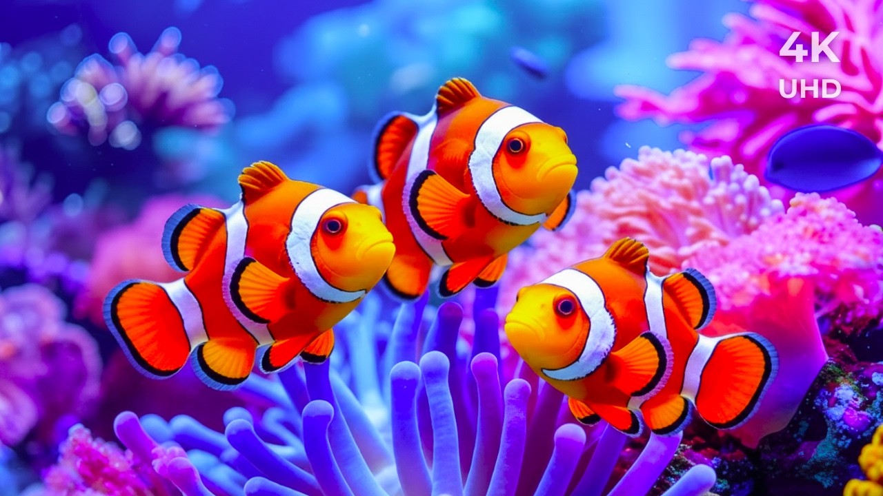 The Best 4K Aquarium - Dive Into The Mesmerizing Underwater Realm, Sea Jellyfish, Coral Reefs. #76