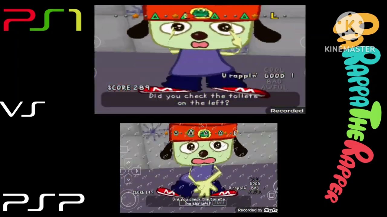 papraap the rapper #5 ps1 vs psp awfue vs bad