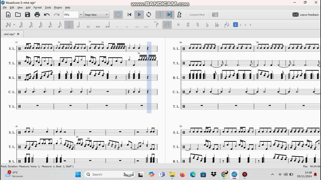 Drumline Battle scores.