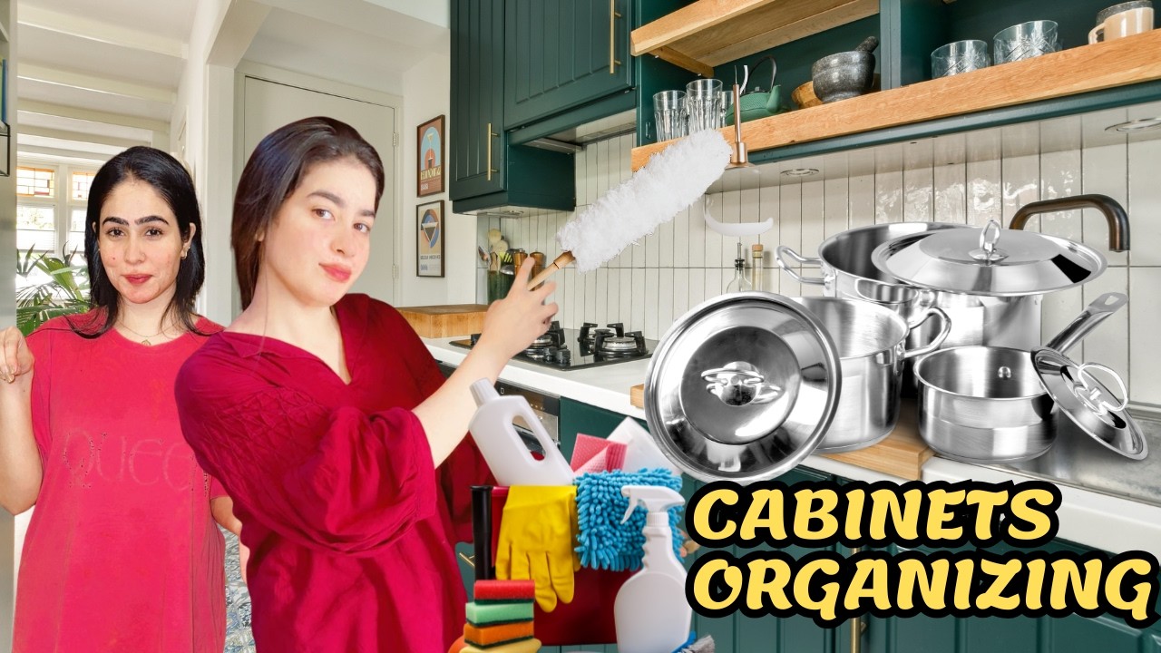 Kitchen Cleaning & Cabinets Organizing 🧼 | Deep Cleaning | GirlyGiggles