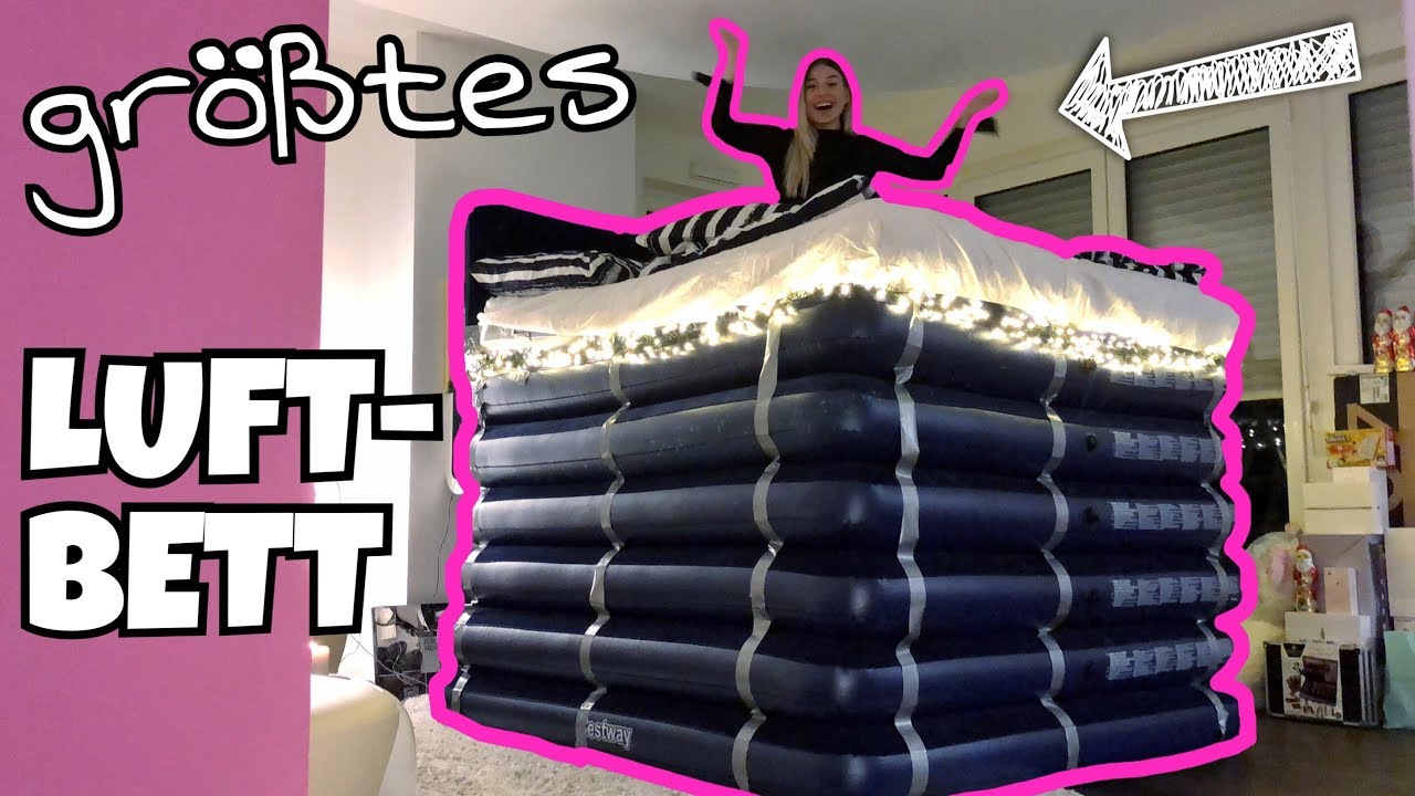 Das gr&ouml;&szlig;te Luftmatratzen - BETT der Welt 😳 | BibisBeautyPalace