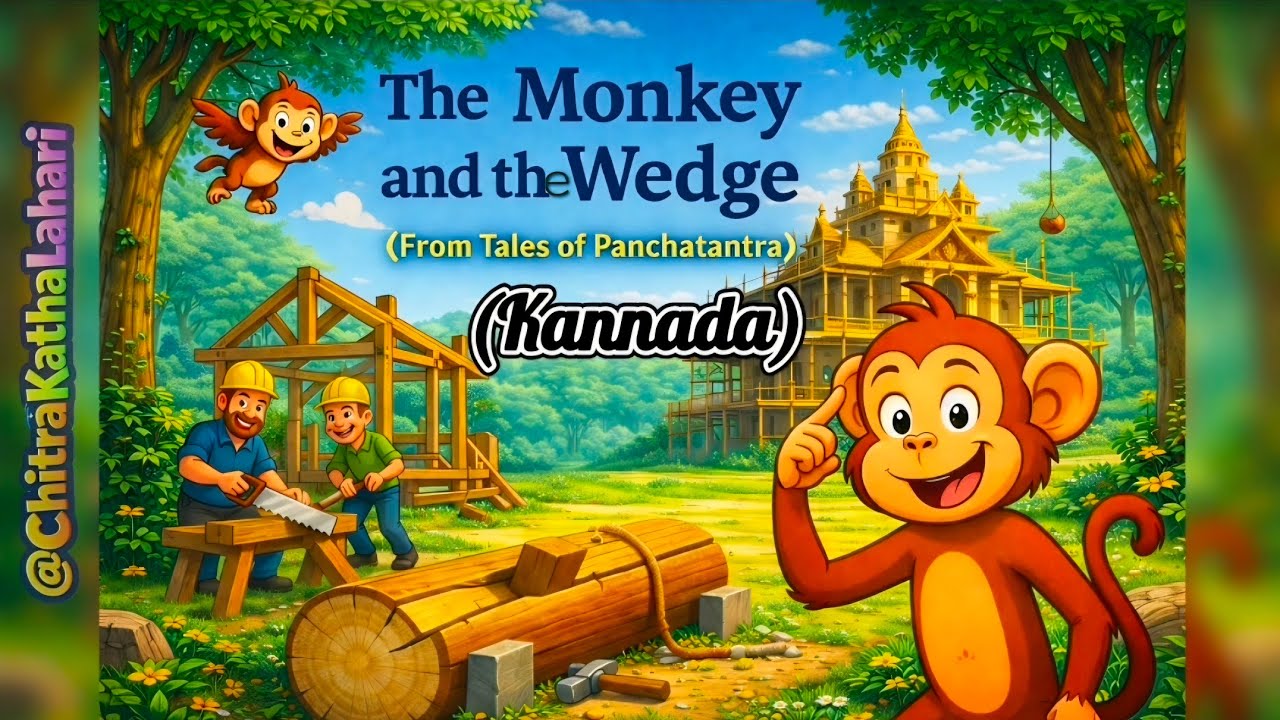 The Monkey and the Wedge -  Kannada