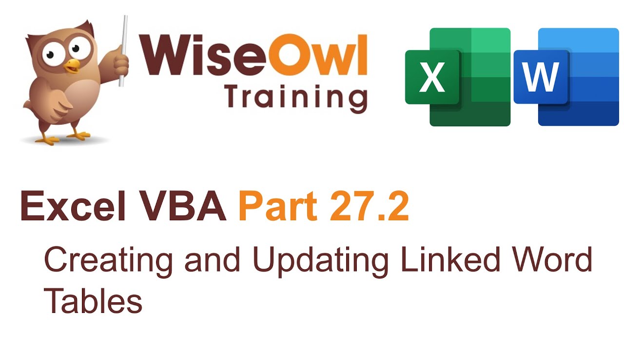 Введение в Excel VBA. Часть 27.2 — Создание и обновление связанных таблиц Word.