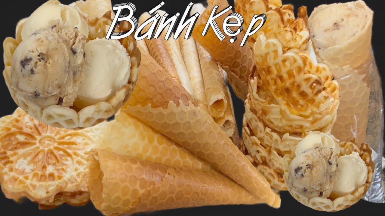 Pizzelle/Waffle Rolls - Cách Làm Bánh Kẹp Cuộn Để Ăn Kem Giòn Thơm Ngon Ơi Là Ngon - Waffles Rolls.