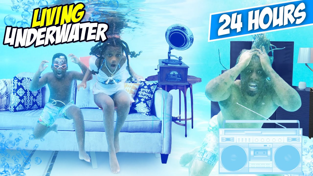 Living UNDERWATER For 24 Hours - Challenge