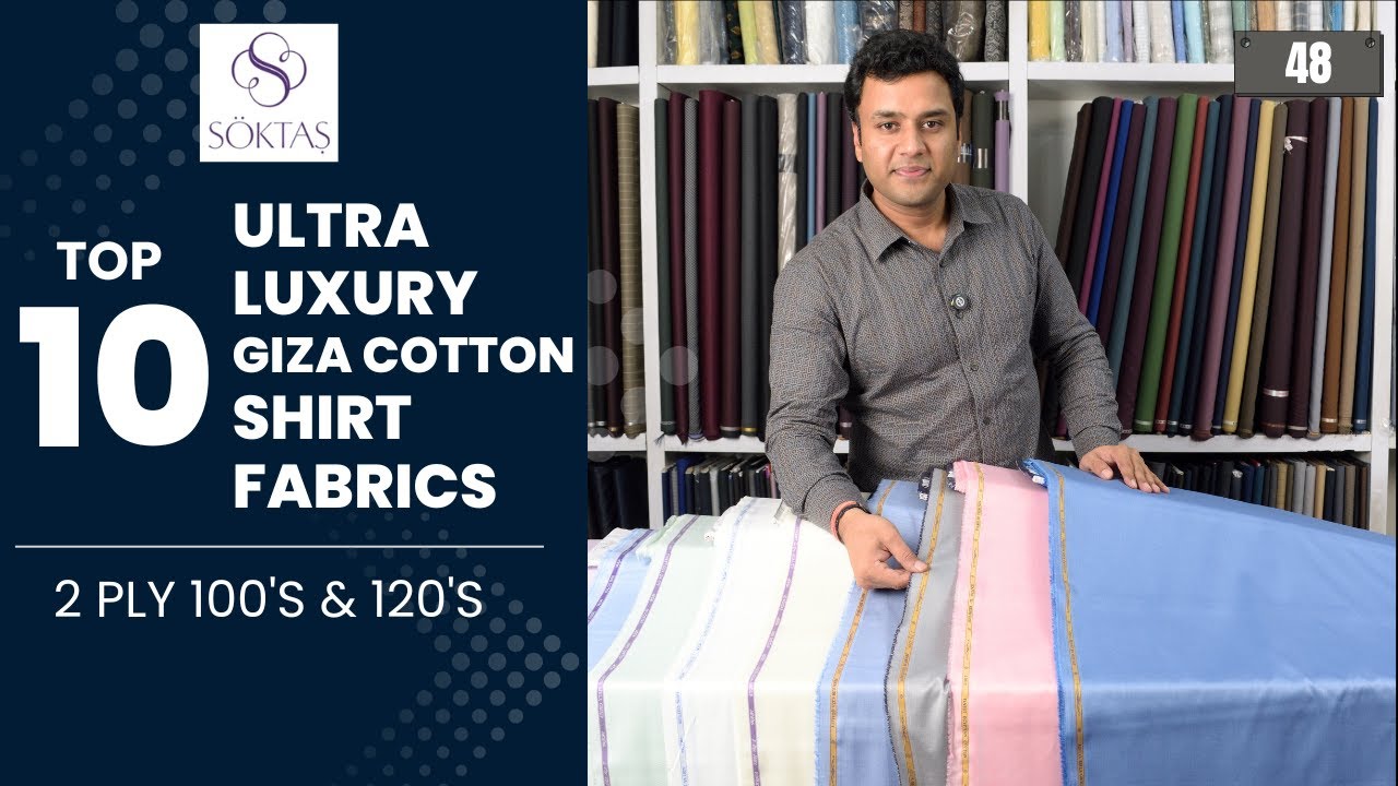 Ultra Luxury Giza Cotton Shirt Fabrics for Men | Casual & Office Wear | 2 Ply 100's & 120's | Soktas