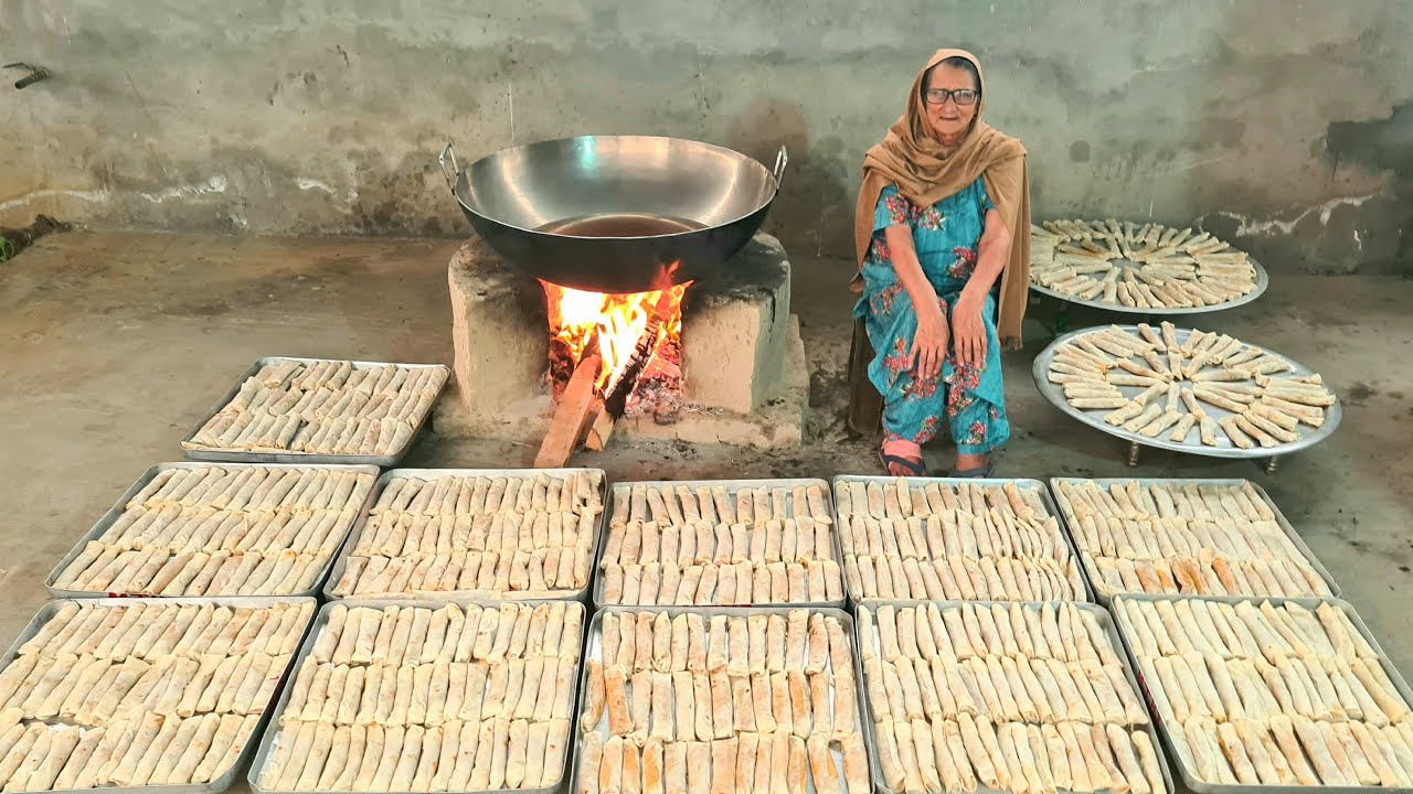 1000 SPRING ROLL Prepared By MY GRANNY | VEG SPRING ROLLS | EASY & QUICK SNACKS RECIPE | STREET FOOD