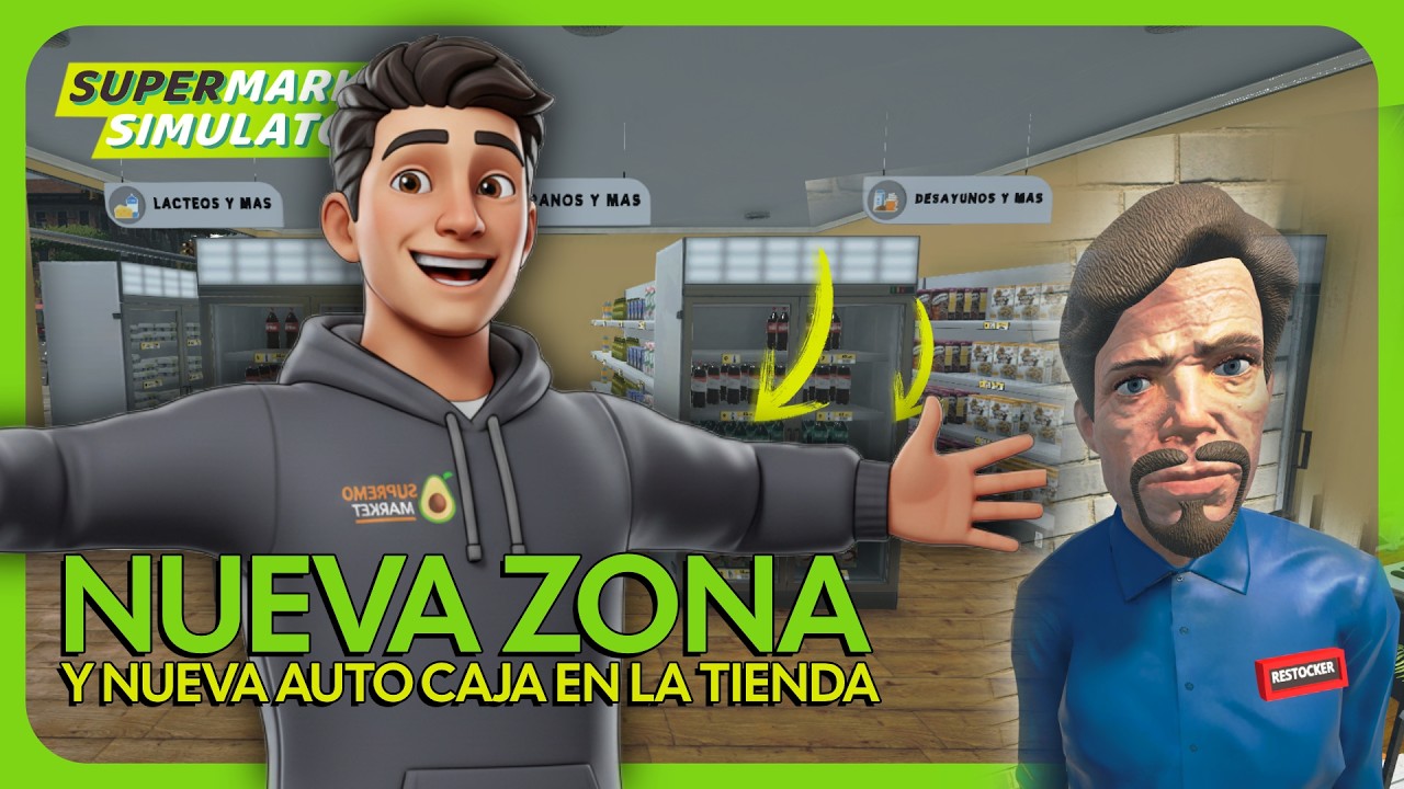 NUEVA ZONA Y NUEVA AUTOCAJA EN NUESTRA HUMILDE TIENDA!! 😧 | SUPERMARKET SIMULATOR (21) Sintax07YT