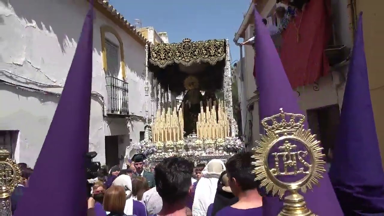 La Madrugá: Ntra.Sra de los Dolores esquina del matricula, Semana Santa de Morón 2022
