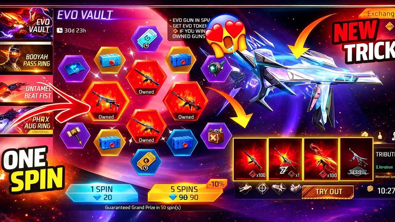 😱 ONE SPIN TRICK 😱 | Finally I Got Legendary EVO Gun 💥 | FF Tamil