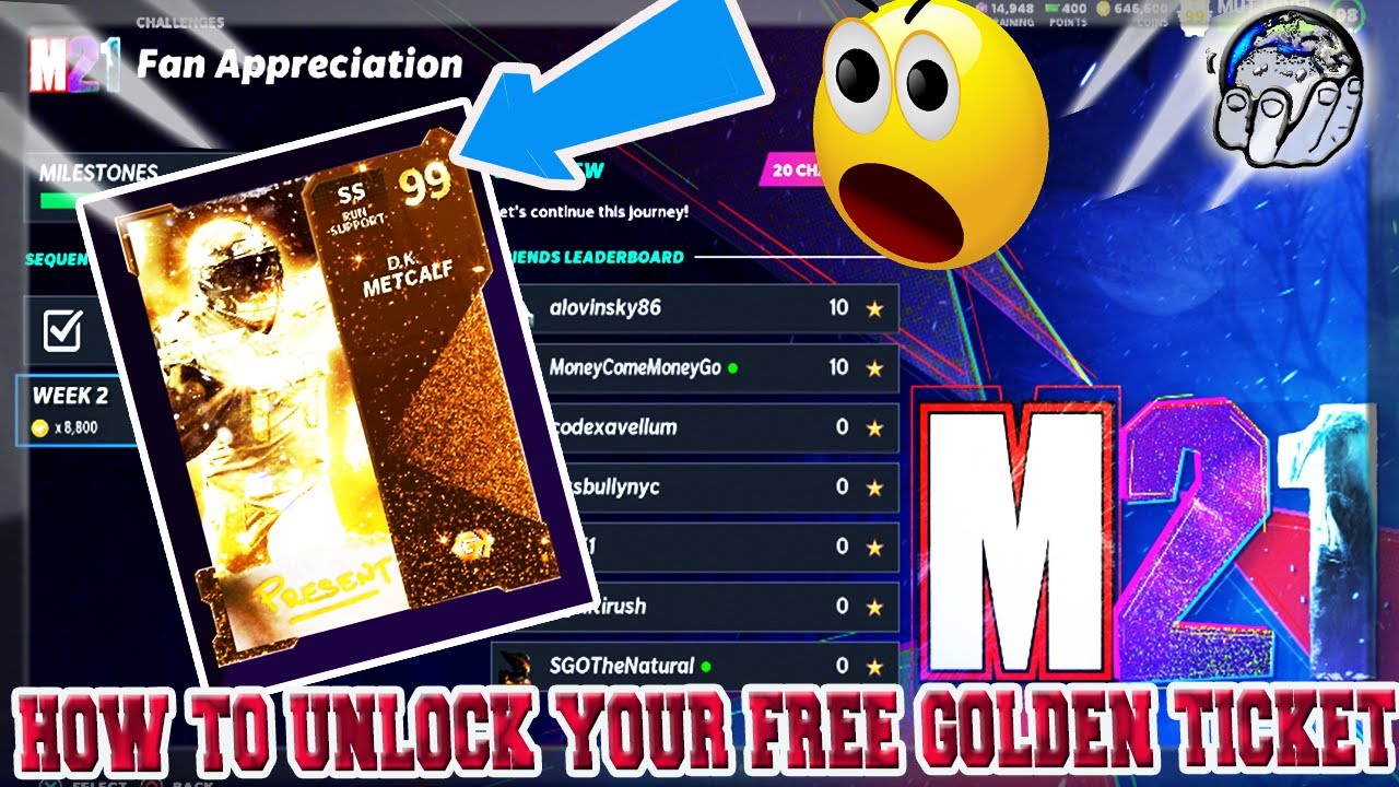 HOW TO UNLOCK YOUR FREE GOLDEN TICKET RIGHT NOW IN MUT 21! FAP'S RESET!