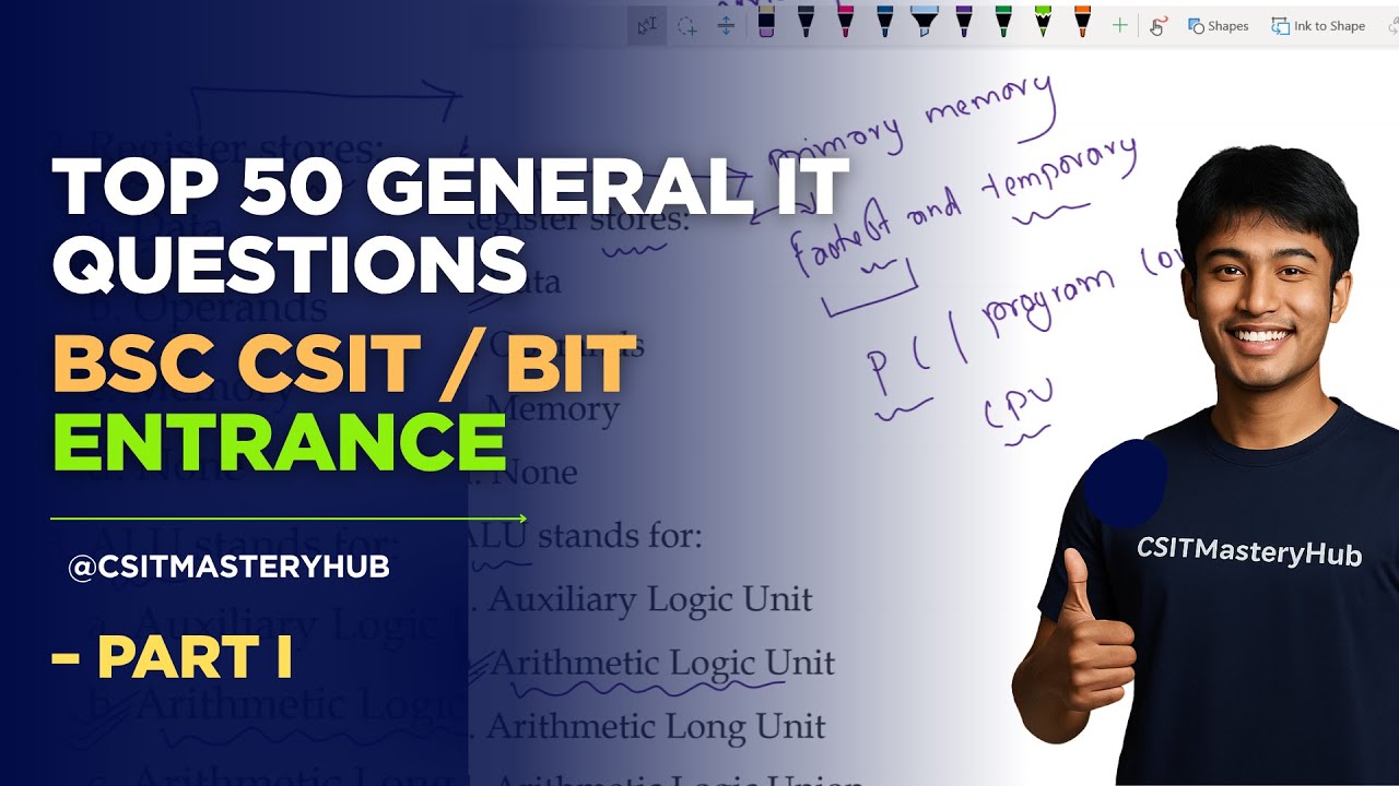 Top 50 General IT Questions – Part 1 | BSc CSIT / BIT Entrance 2082