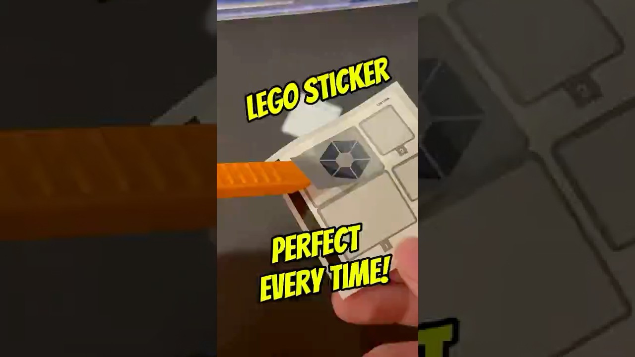 How to Get LEGO Stickers Perfect Every Time! #lego #stickers #shorts #trick #lifehacks #amazing