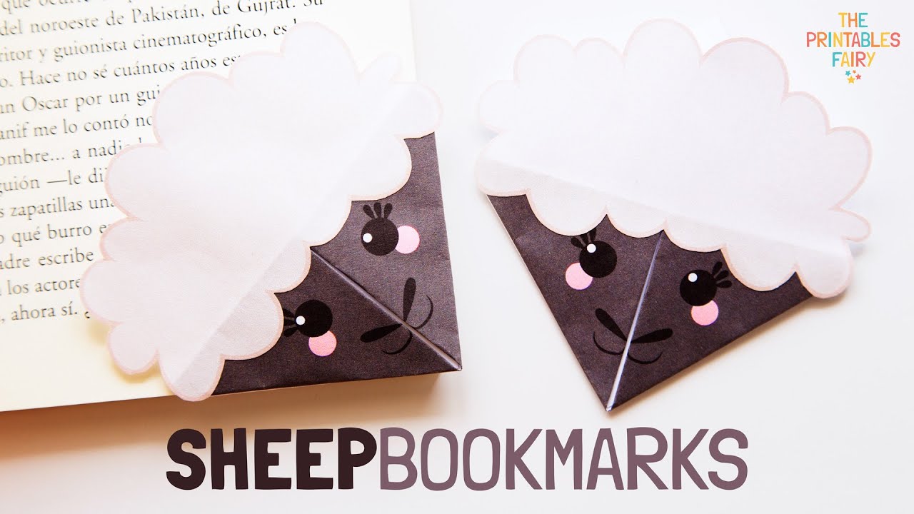 Easy Sheep Corner Bookmark - DIY Easter Bookmarks