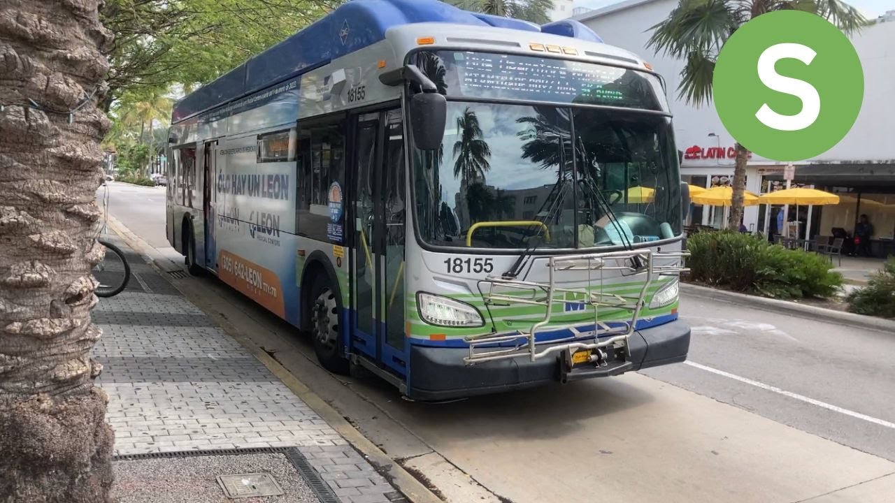 Riding Miami-Dade Transit Metrobus Route S, Washington Ave & Lincoln Rd to Biscayne Blvd & NE 6th St