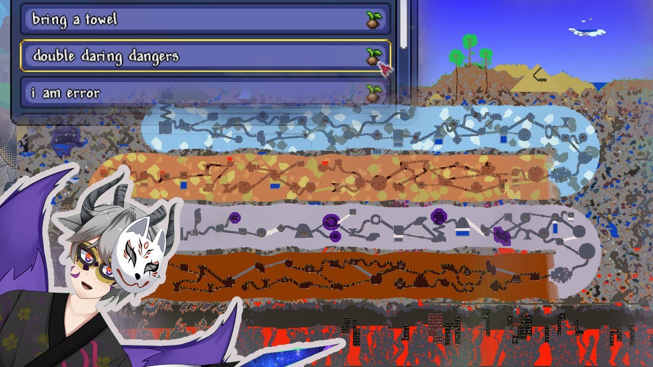 Made in Abyss but VANILLA Expert Terraria | Dual Dungeons Seed with @Mandrakurama