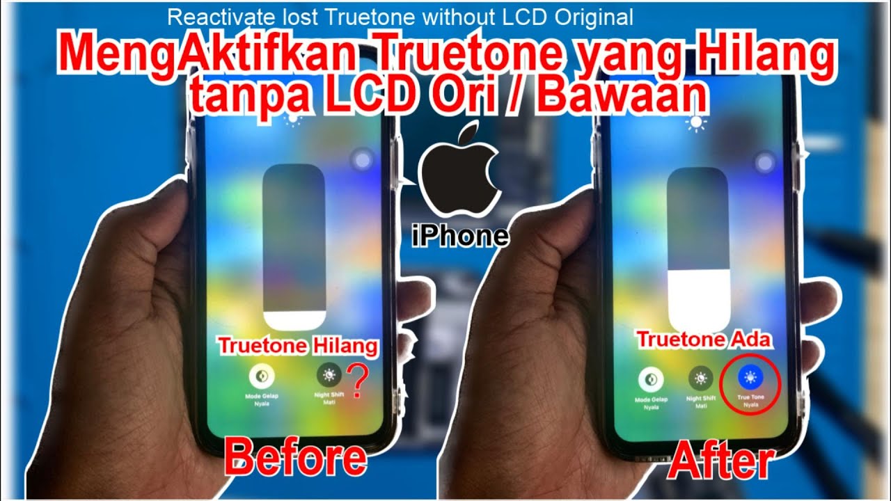 Cara  mengaktifkan true tone iPhone yang hilang tanpa lcd original