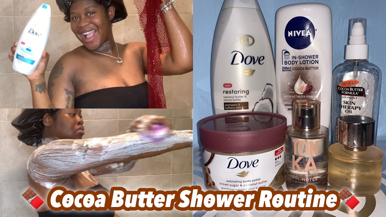 🍫 COCOA BUTTER 🍫 Scented Shower Routine + Body Care | SMELL LIKE CHOCOLATE 🥰| KeepingUpWithNaii